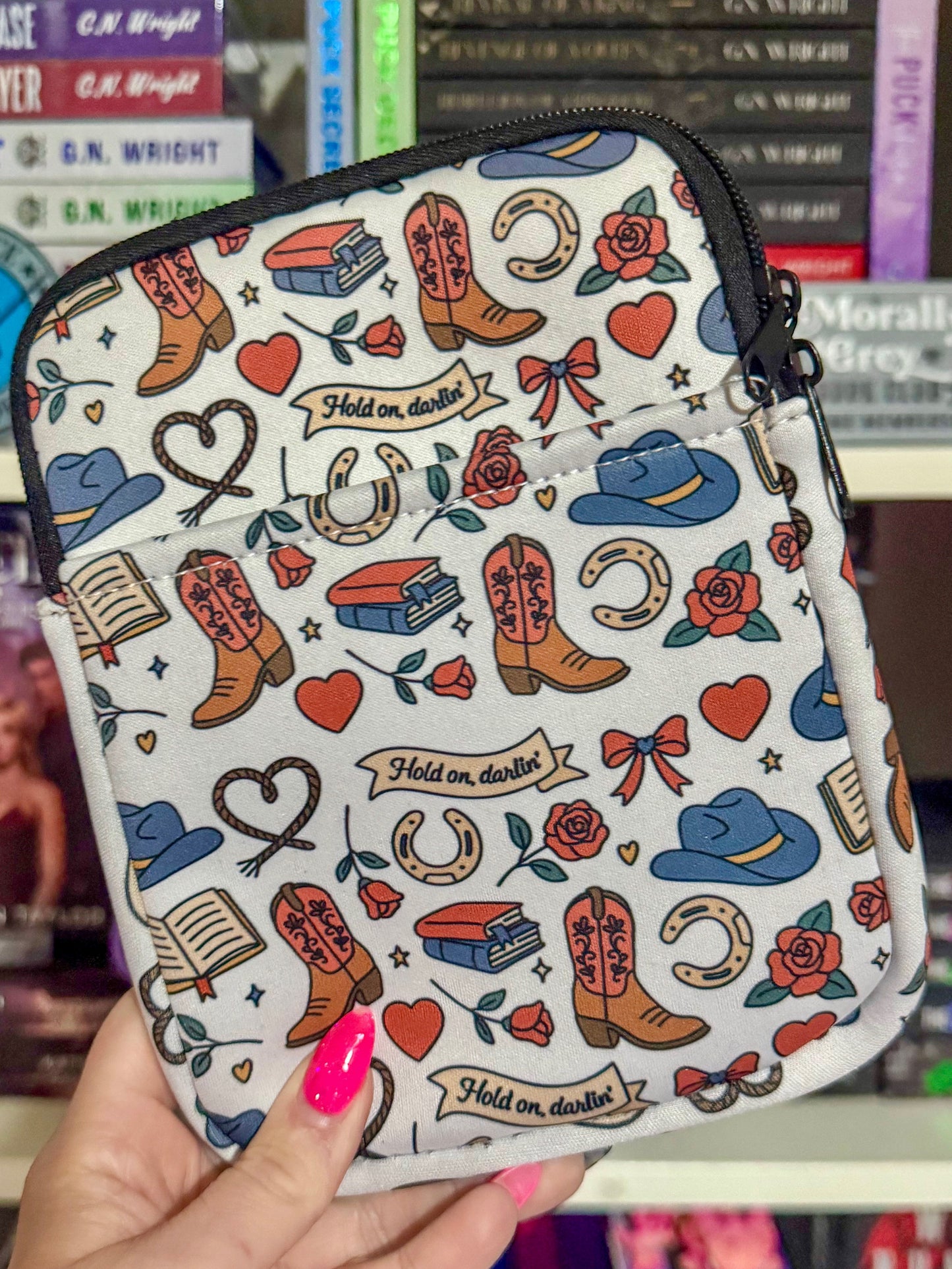 Hold On Cowboy Kindle Pouch