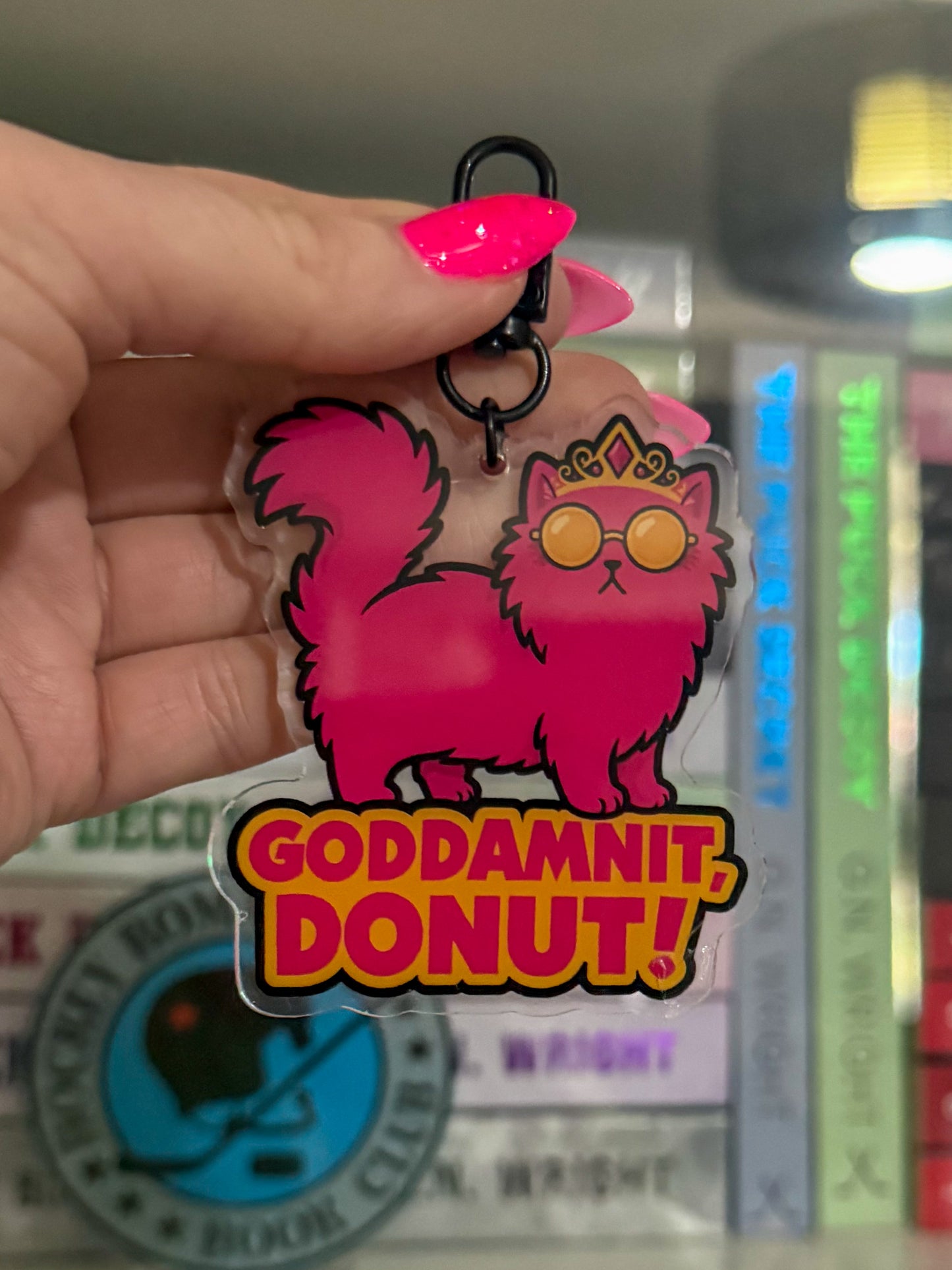Goddamnit Donut Keychain