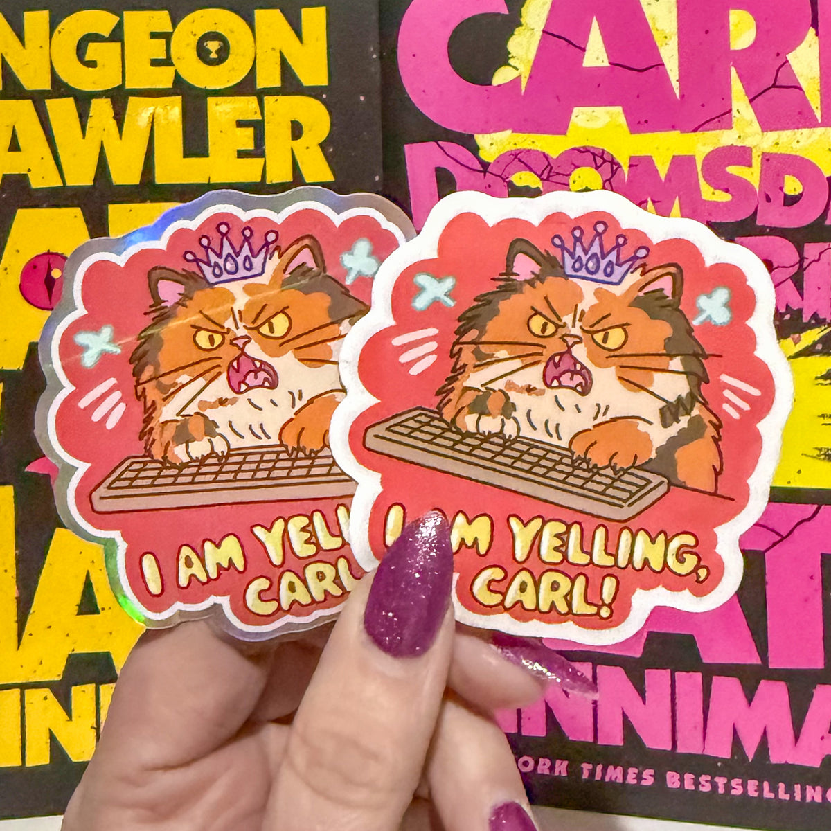 I am yelling Carl Sticker 7cm