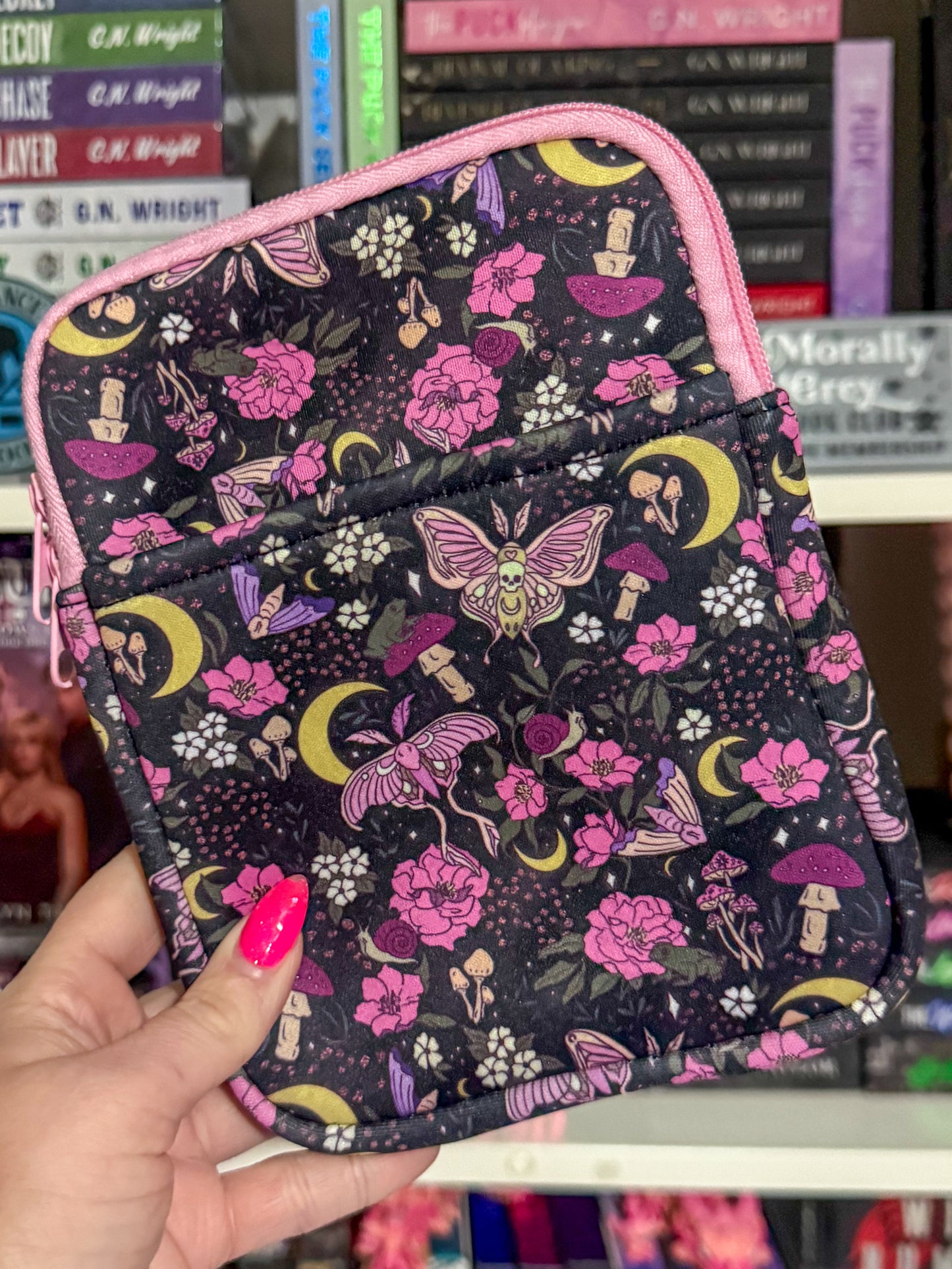 Moonlit Moth Kindle Pouch