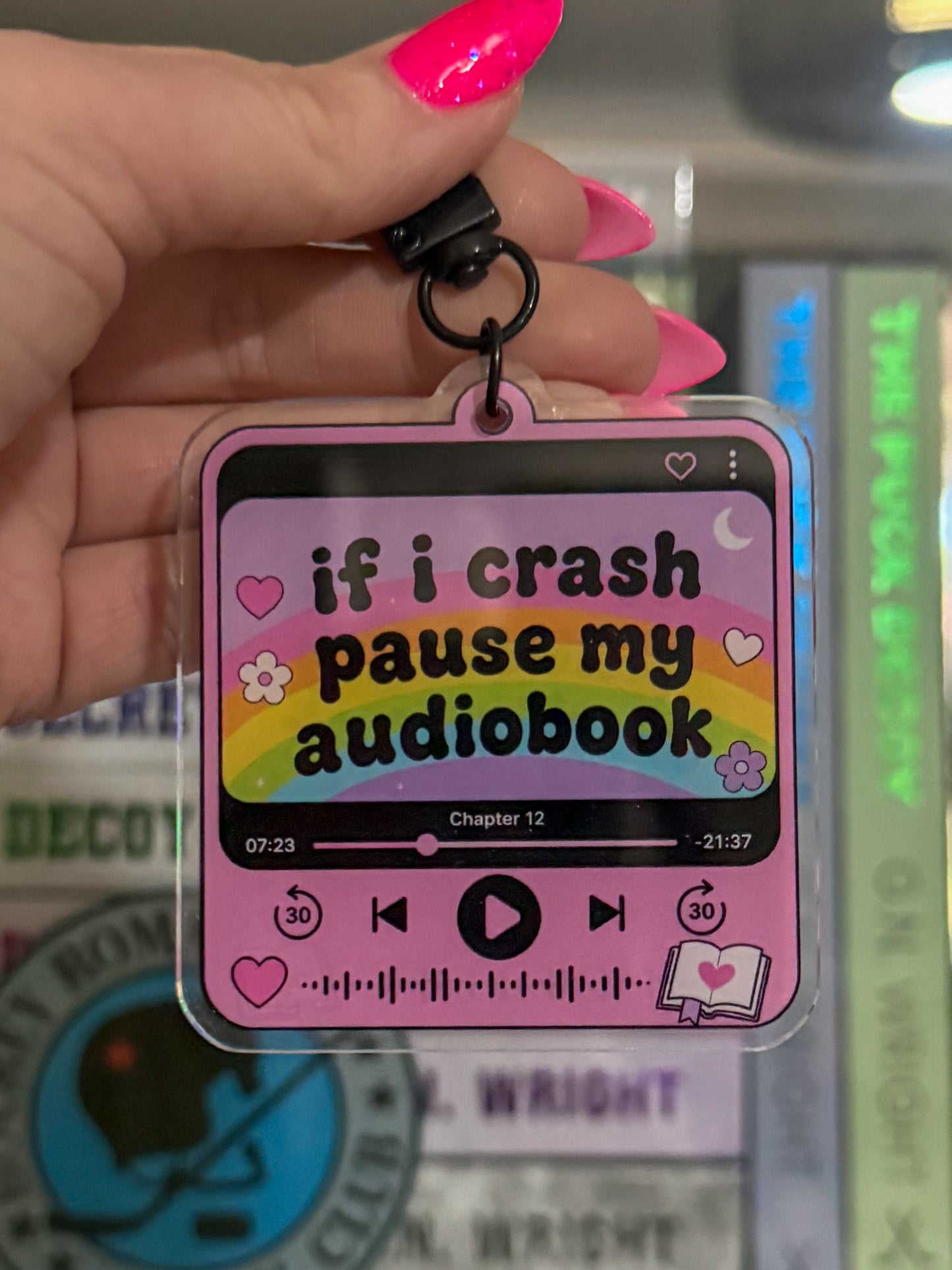 If I Crash Audiobook Keychain