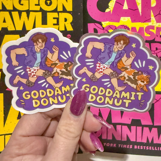DCC Purple Goddamit Donut Sticker