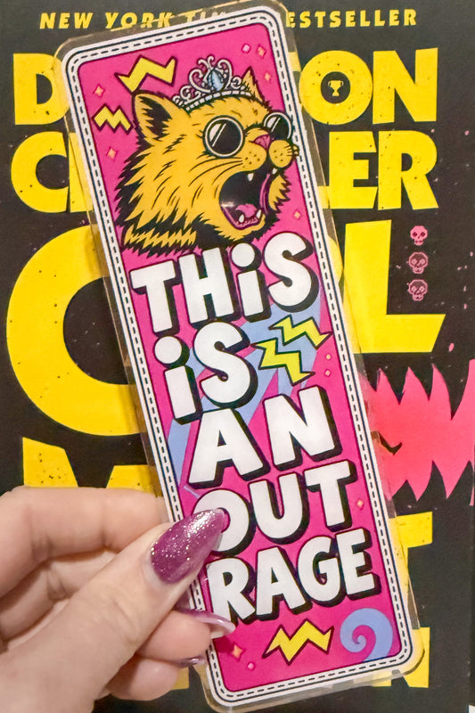 This is an Outrage Bookmark