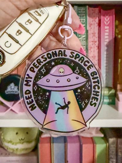 Need My Personal Space Keychain