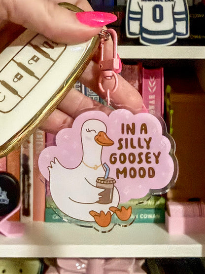 In A Silly Goose Mood Keychain