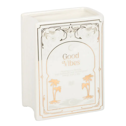 White Bookish Flower Vase