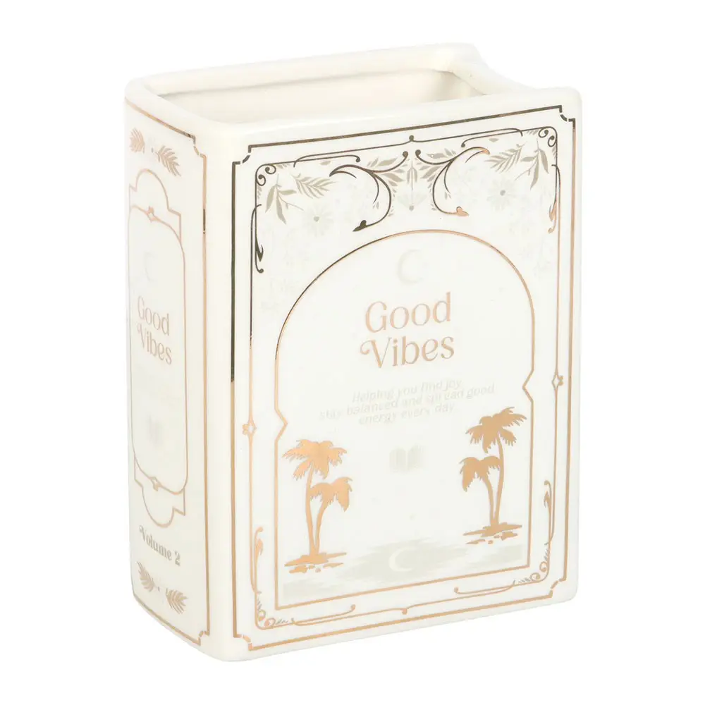 White Bookish Flower Vase
