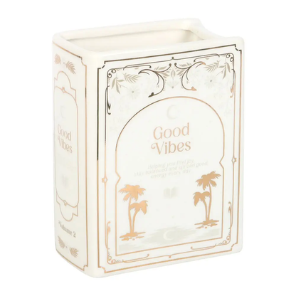White Bookish Flower Vase