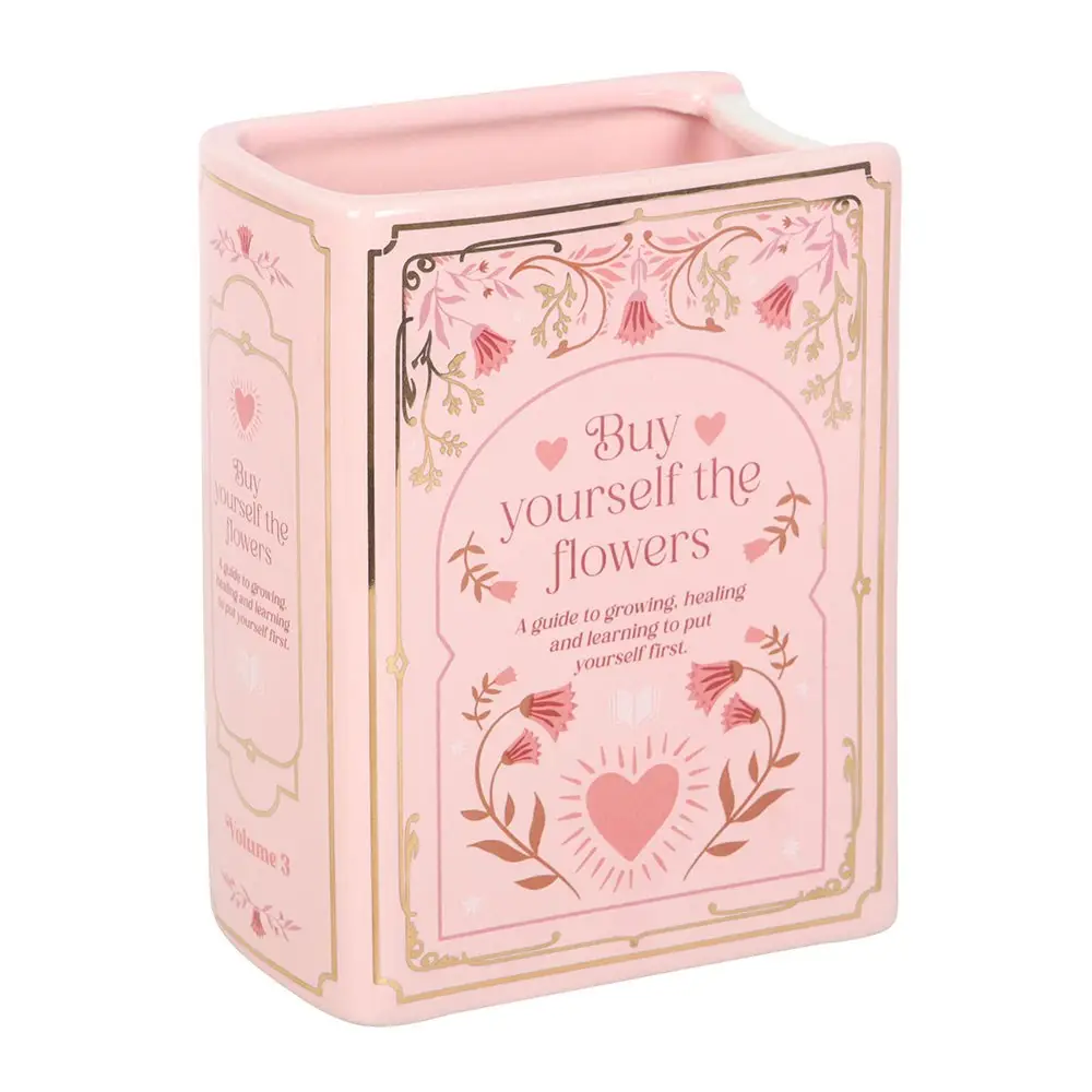 Pink Bookish Flower Vase